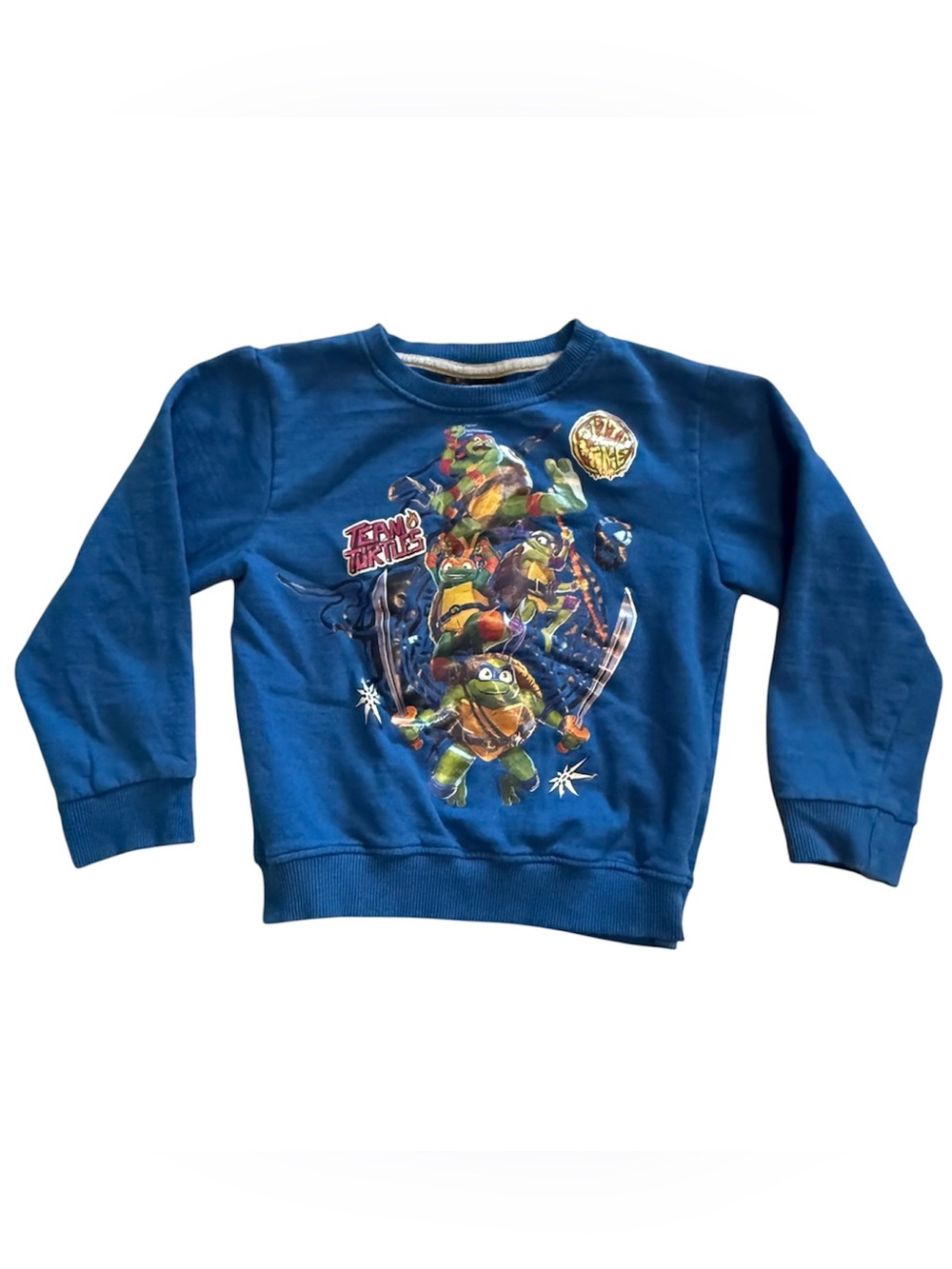 TMNT Mutant Mayhem Boys Sweatshirt Size 7 Blue Teenage Mutant Ninja Turtles Pull